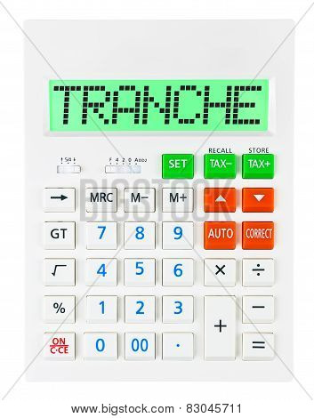 Calculator With Tranche