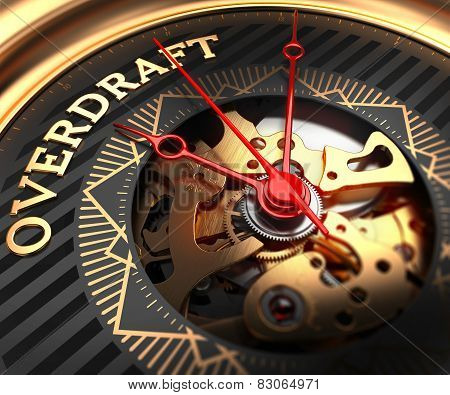 Overdraft on Black-Golden Watch Face.