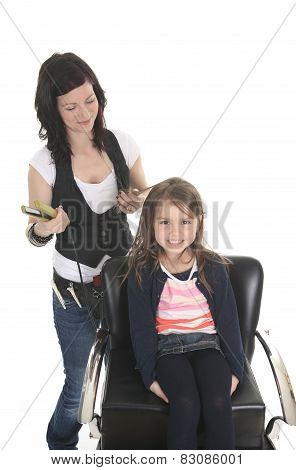 Salon Style - Hairdresser in studio white background