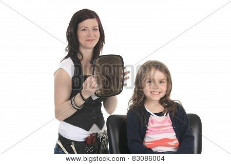 Salon Style - Hairdresser in studio white background