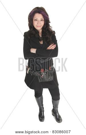 Salon Style - Hairdresser in studio white background
