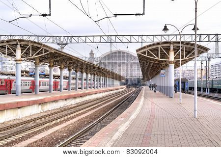 Moscow. Platform Of Kiyevsky Railway Station