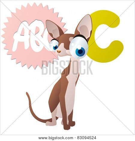 Vector animal abc: C is for Cat