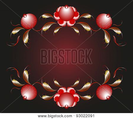 Pattern in the form of flower buds and leaves. EPS10 vector illustration
