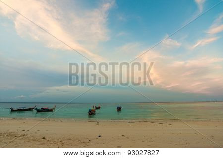 Beach And Tropical Andaman Sea With Blue Sky