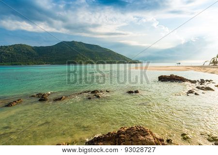 Beach And Tropical Andaman Sea With Blue Sky