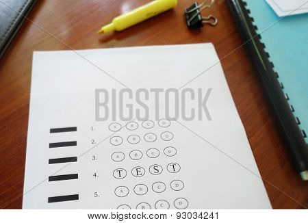 Multiple Choice Test