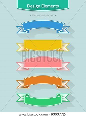 vector colorful ribbons