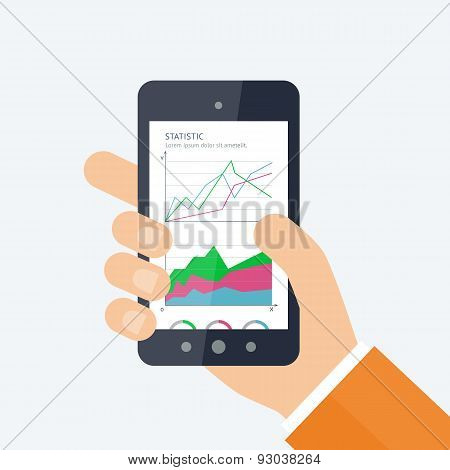 Online banking statistics concept