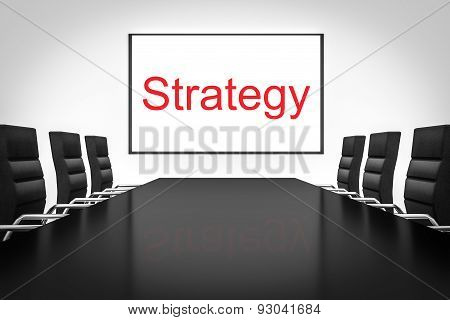 Conference Room With Whiteboard Strategy