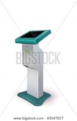 Interactive Information Kiosk Terminal Stand