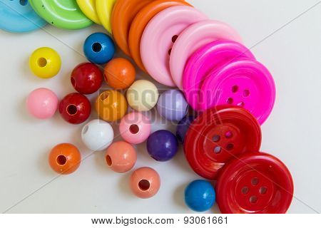 Colorful Buttons And Beads