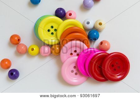 Colorful Buttons And Beads