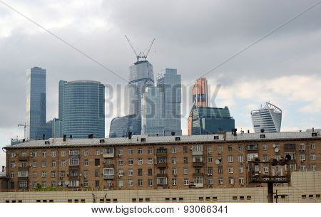 Moscow. Russia - May 23.2015. The Moscow International Business Center. Mibc Is One Of  Largest Cons
