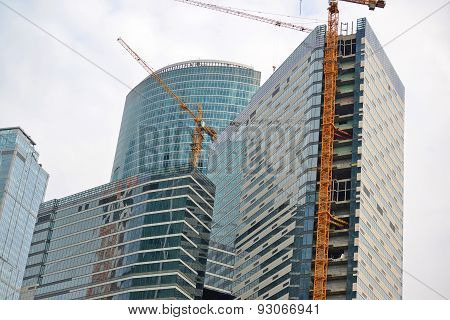 Moscow. Russia - May 23.2015. The Moscow International Business Center. Mibc Is One Of  Largest Cons