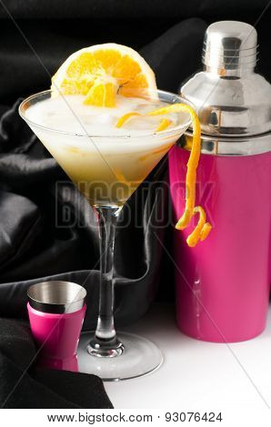Orange With Pink Cocktail Shaker