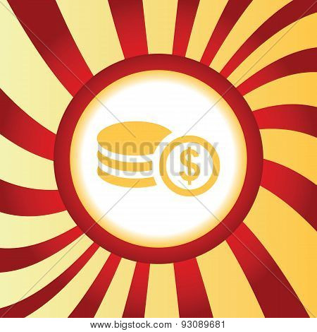 Dollar rouleau abstract icon