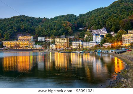 Kawaguchi, Japan lakeside hotels.