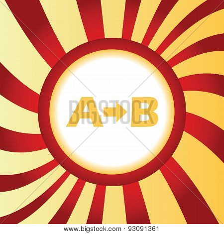 A to B abstract icon