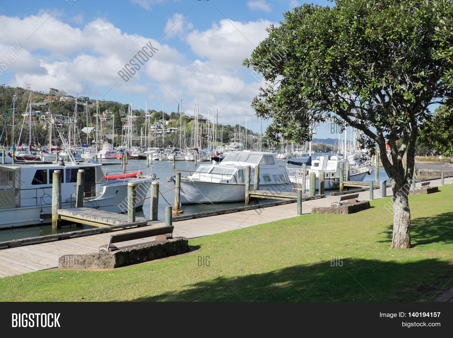 Boats Moored Whangarei Image & Photo (Free Trial) Bigstock