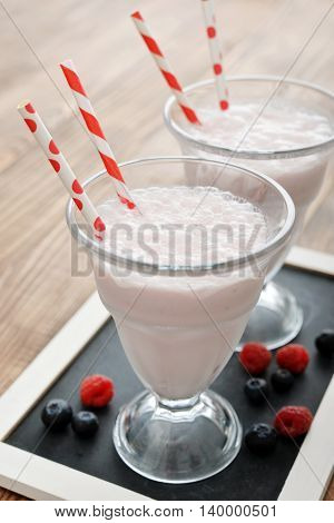 Milkshake On Wodeen Table