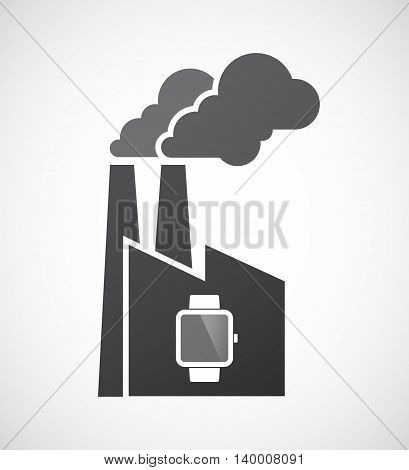 Isolated Factory Icon With A Smart Watch