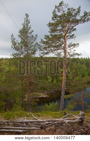 Valaam. Sortavala area. Russian Federation. View from the mountain Eleon.