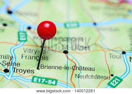 Brienne-le-Chateau pinned on a map of France