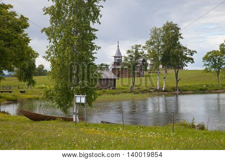Karelia. Island of Kizhi. Ensemble of Kizhi Pogost and objects of wooden architecture.