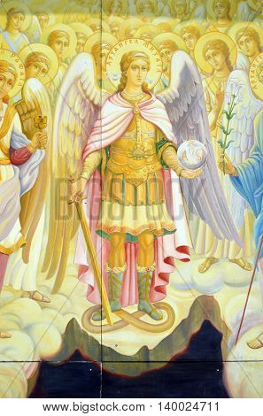 Fresco. Saint Michael's Golden-Domed Cathedral. July 26, 2016 Kiev, Ukraine