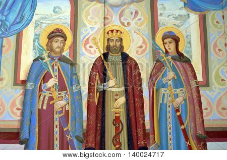 Fresco. Saint Michael's Golden-Domed Cathedral. July 26, 2016 Kiev, Ukraine