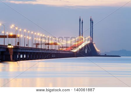Penang Bridge view from Hammer Bay, George Town Penang, Malaysia