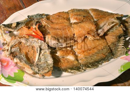 fired fish(snapper) with fishsauce delicious thai food
