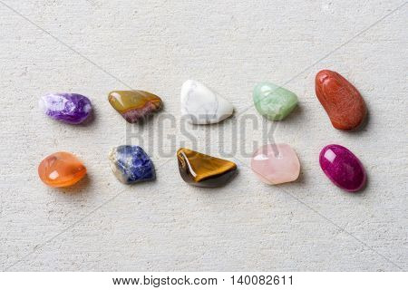 heap of gemstone against background, sacred gemstone