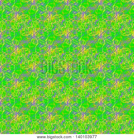 Multicolor thin line abstract bright seamless pattern.