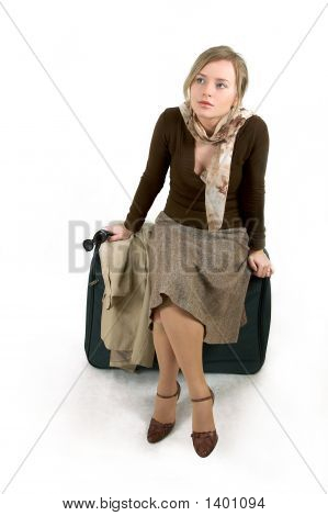 Büyük çanta ile kadın