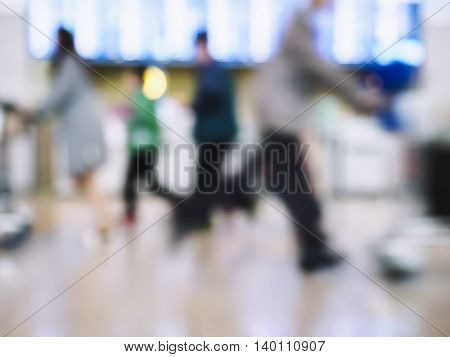 Blur People walking in Train station Urban City lifestyle