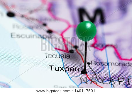 Tuxpan pinned on a map of Mexico