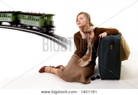 Büyük çanta ile kadın