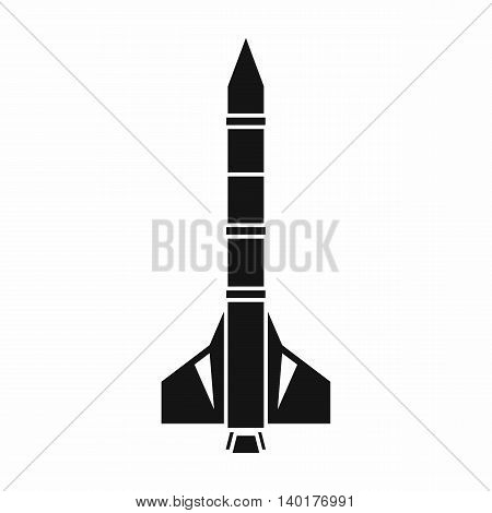 Atomic rocket icon in simple style isolated on white background. Weapons symbol
