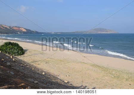 beautiful tropical beach with white sand in muine vietnam