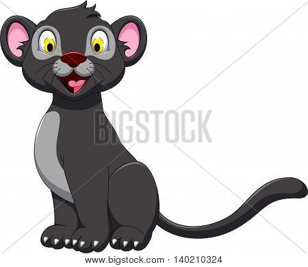 cute black panther posing for you design