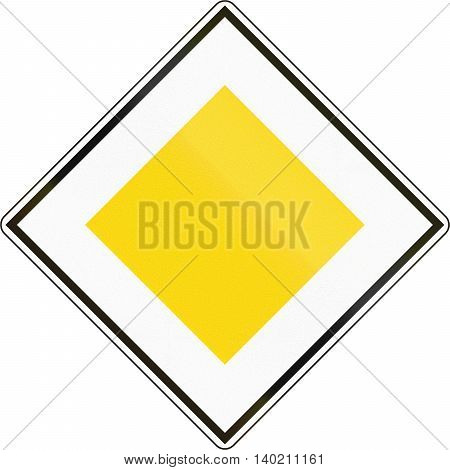 Road Sign Used In The African Country Of Botswana - Right Of Way