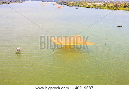 Fishing nets on the Thu Bon River near Hoi An