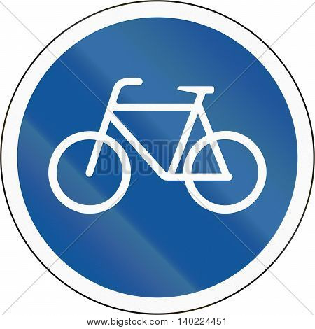 Road Sign Used In The African Country Of Botswana - Cyclists Only