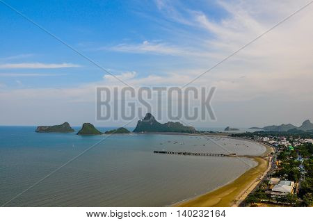 A vast sea with a bright sky