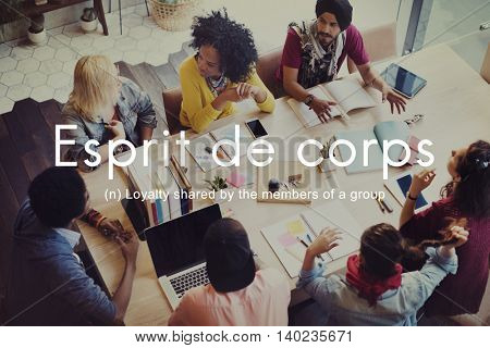 Esprit De Corps Group Loyalty People Graphic Concept