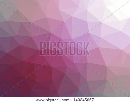 Abstract pink magenta white gradient low polygon shaped background.