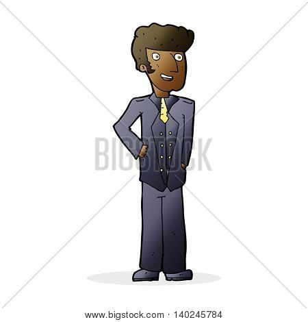 cartoon upperclass man