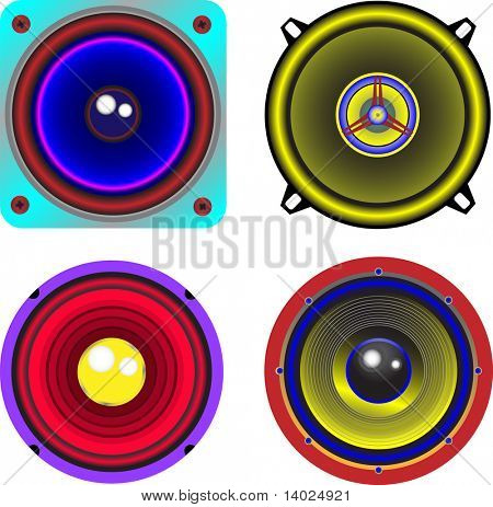 haut-parleur couleur Vector